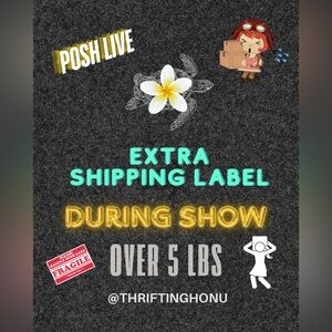 During Show - Posh Live Extra Shipping Label